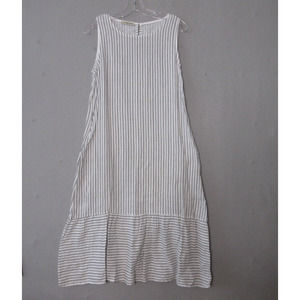 Francesca Bettinni Linen Stripe Maxi Dress Beachy